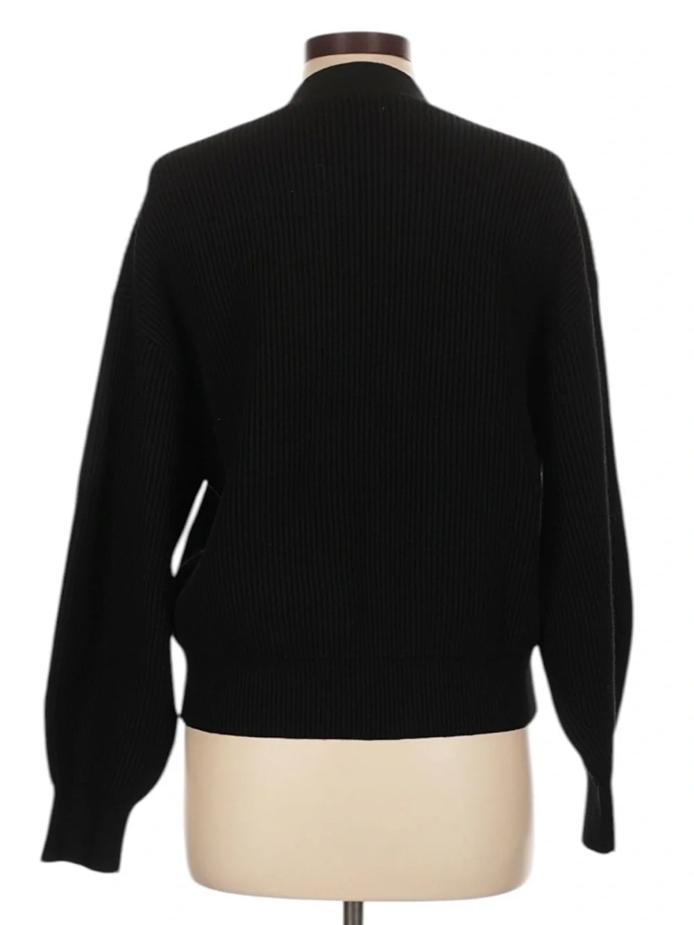 J. Crew Sculptural Cardigan Size Large Black Cropped Relaxed Casual Office